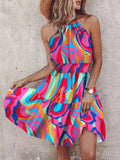 Paisley Print Halter Neck Mini Dress - Your Second Look