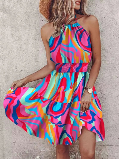 Paisley Print Halter Neck Mini Dress - Your Second Look