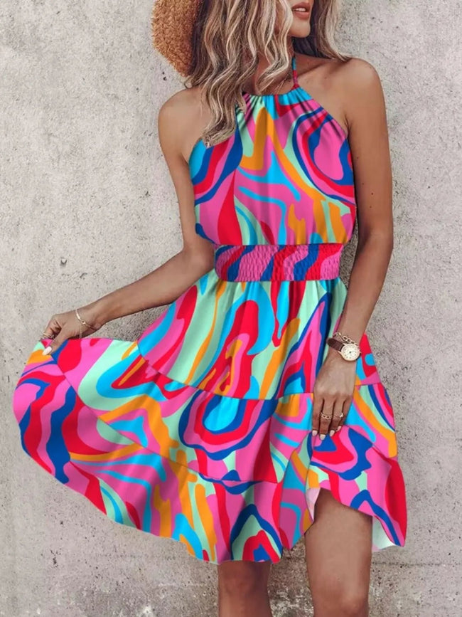 Paisley Print Halter Neck Mini Dress - Your Second Look