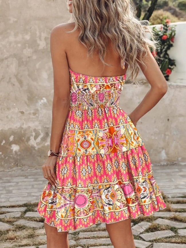 Paisley Print Halter Neck Mini Dress - Your Second Look