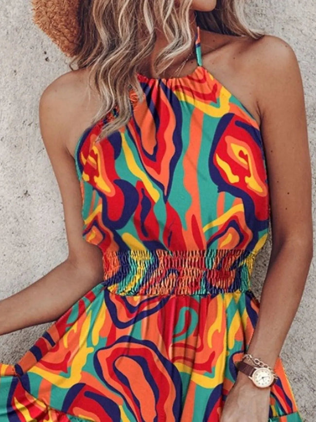 Paisley Print Halter Neck Mini Dress - Your Second Look