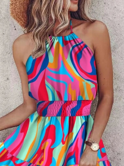 Paisley Print Halter Neck Mini Dress - Your Second Look
