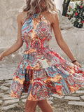 Paisley Print Halter Neck Mini Dress - Your Second Look