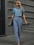 Pearl Detail Straight Jeans with Pockets - Your Second Look