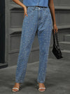 Pearl Detail Straight Jeans with Pockets - Your Second Look