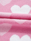 Pearled Heart Print Valentines Crew Neck Sweater - Your Second Look