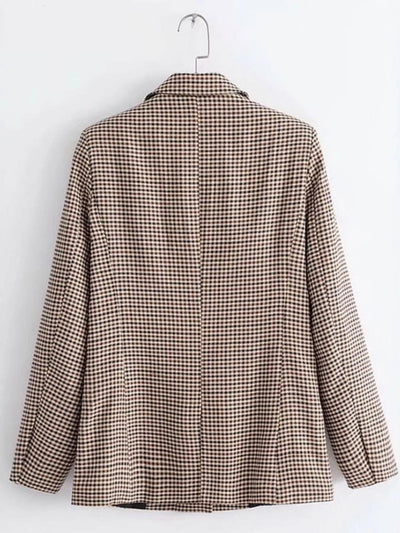 Plaid Lapel Collar Blazer - Your Second Look