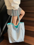 Plaid Pattern Tote Bag - Your Second Look