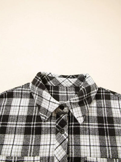 Plaid Print Chest Pockets Buttoned Shirt - Your Second Look