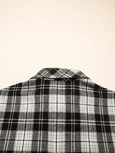 Plaid Print Chest Pockets Buttoned Shirt - Your Second Look