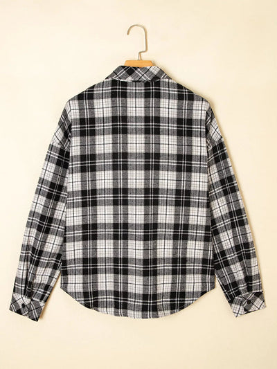Plaid Print Chest Pockets Buttoned Shirt - Your Second Look