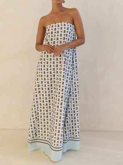 Playful Print Tube Maxi Dress - Your Second Look