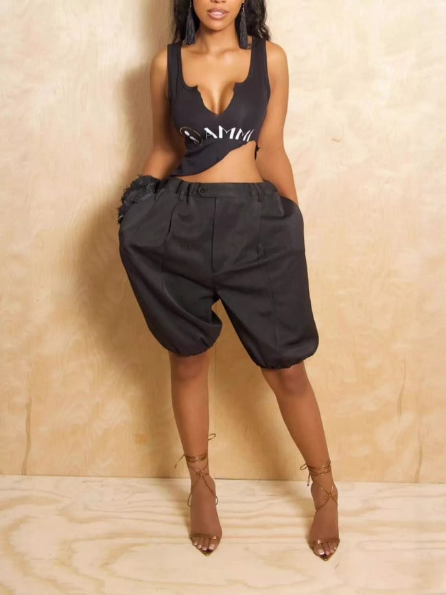 Pleated Detail High Waist Shorts - Your Second Look