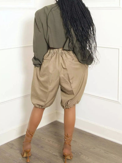 Pleated Detail High Waist Shorts - Your Second Look