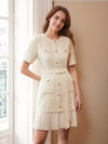 Pleated Hem Round Neck Dress - Your Second Look