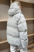 Pocketed Zip Up Hooded Puffer Jacket - Your Second Look
