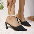 Point Toe Flare Heels Sandals - Your Second Look