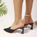Point Toe Flare Heels Sandals - Your Second Look