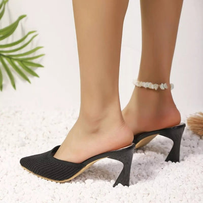 Point Toe Flare Heels Sandals - Your Second Look