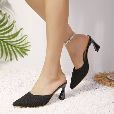 Point Toe Flare Heels Sandals - Your Second Look