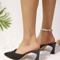 Point Toe Flare Heels Sandals - Your Second Look