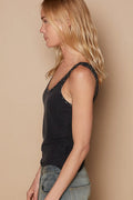 POL Ribbed Tank Top with Metallic Stud Detail - Your Second Look