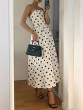 Polka Dot Strapless Midi Dress - Your Second Look