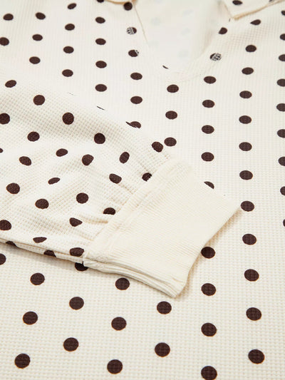 Polka Dot Top and Joggers Lounge Set - Your Second Look