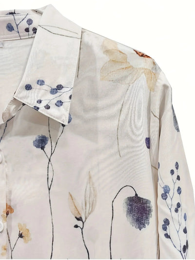 Printed Long Sleeve Blouse - Your Second Look