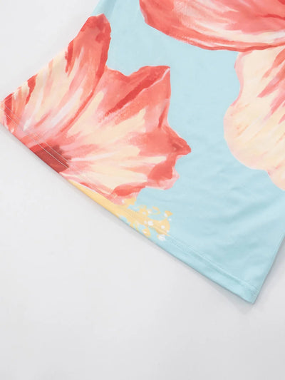 Printed Scoop Neck Cami and Skirt Set - Your Second Look