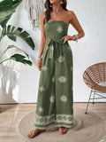 Printed Wide Leg Tube Jumpsuit - Your Second Look