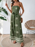 Printed Wide Leg Tube Jumpsuit - Your Second Look