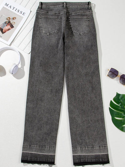 Raw Hem Loose Jeans - Your Second Look