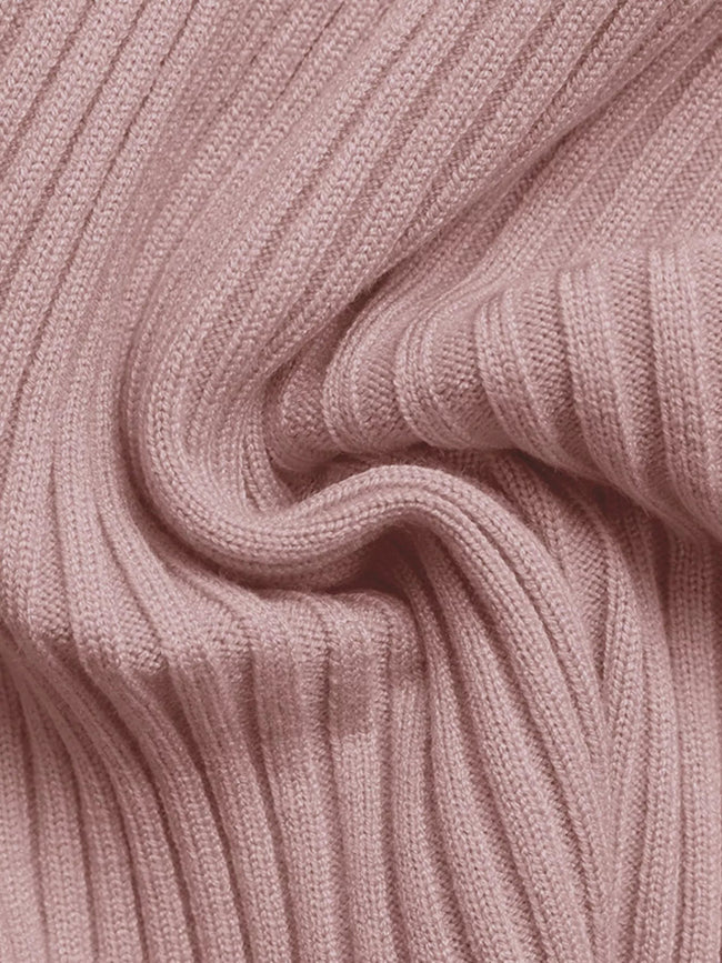 Ribbed Knit Square Neck Bodycon Sweater Dress - Your Second Look