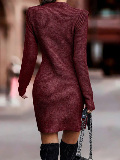 Ribbed Knit Sweater Dress - Your Second Look