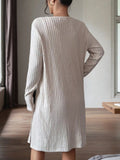Ribbed Knit Tank Dress and Cardigan Set - Your Second Look