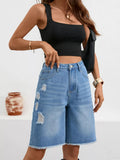 Ripped Frayed Hem Denim Shorts - Your Second Look