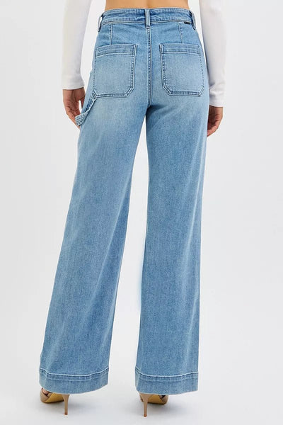 RISEN Full Size High Rise Straight Leg Jeans with Front Pockets Plus Size - Your Second Look