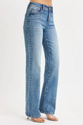 RISEN Full Size Tummy Control High Rise Straight Jeans Plus Size - Your Second Look