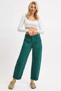 RISEN High Rise Ankle Cuffed Barrel Pants - Your Second Look