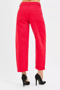 RISEN High Rise Ankle Cuffed Barrel Pants - Your Second Look