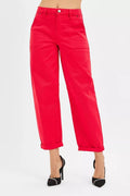 RISEN High Rise Ankle Cuffed Barrel Pants - Your Second Look