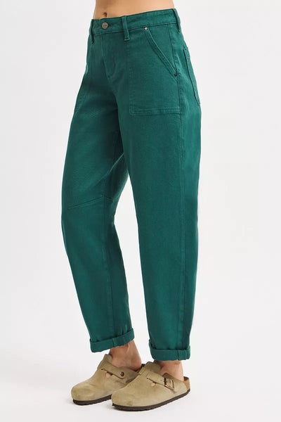 RISEN High Rise Ankle Cuffed Barrel Pants - Your Second Look