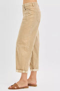 RISEN High Rise Crop Barrel Cordurory Pants - Your Second Look