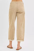 RISEN High Rise Crop Barrel Cordurory Pants - Your Second Look