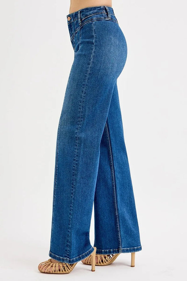 RISEN Seam Detail Wide Leg Jeans - Your Second Look