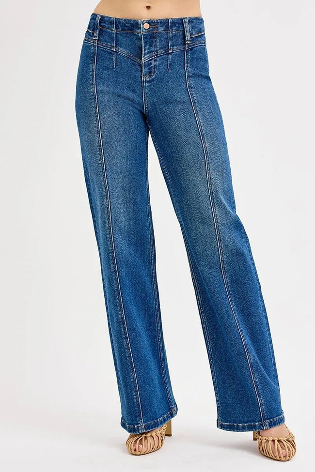 RISEN Seam Detail Wide Leg Jeans - Your Second Look