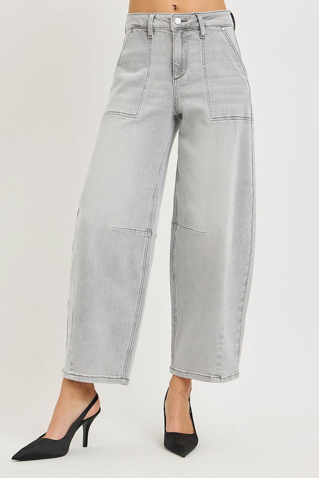 RISEN Slouchy Cropped Barrel Jeans - Your Second Look