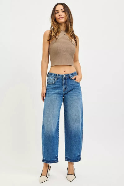 RISEN Slouchy Cropped Barrel Jeans - Your Second Look