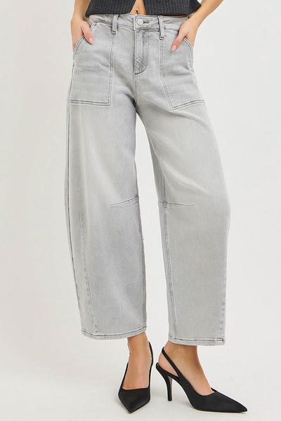 RISEN Slouchy Cropped Barrel Jeans - Your Second Look